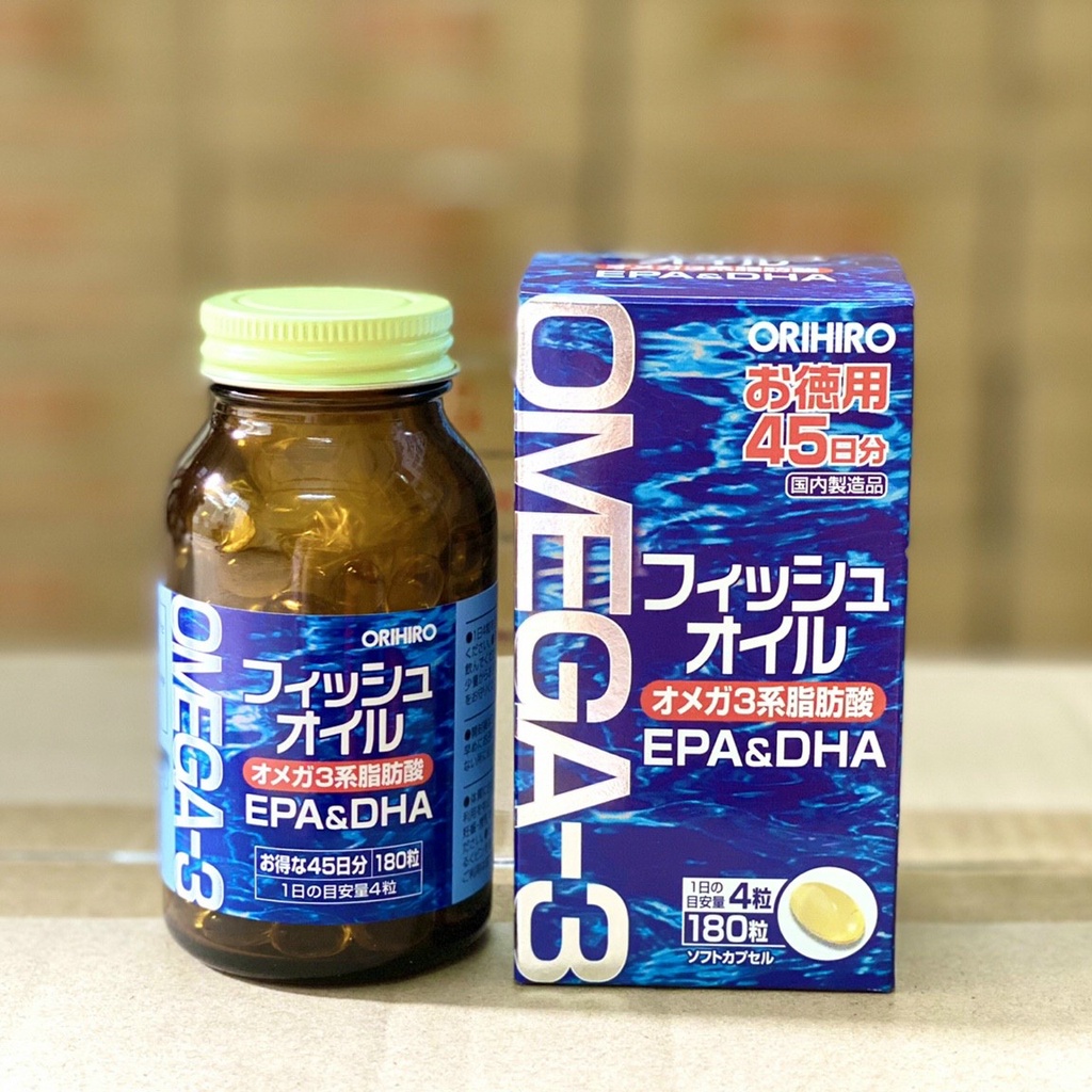 Viên uống dầu cá Omega-3 Orihiro 180 viên