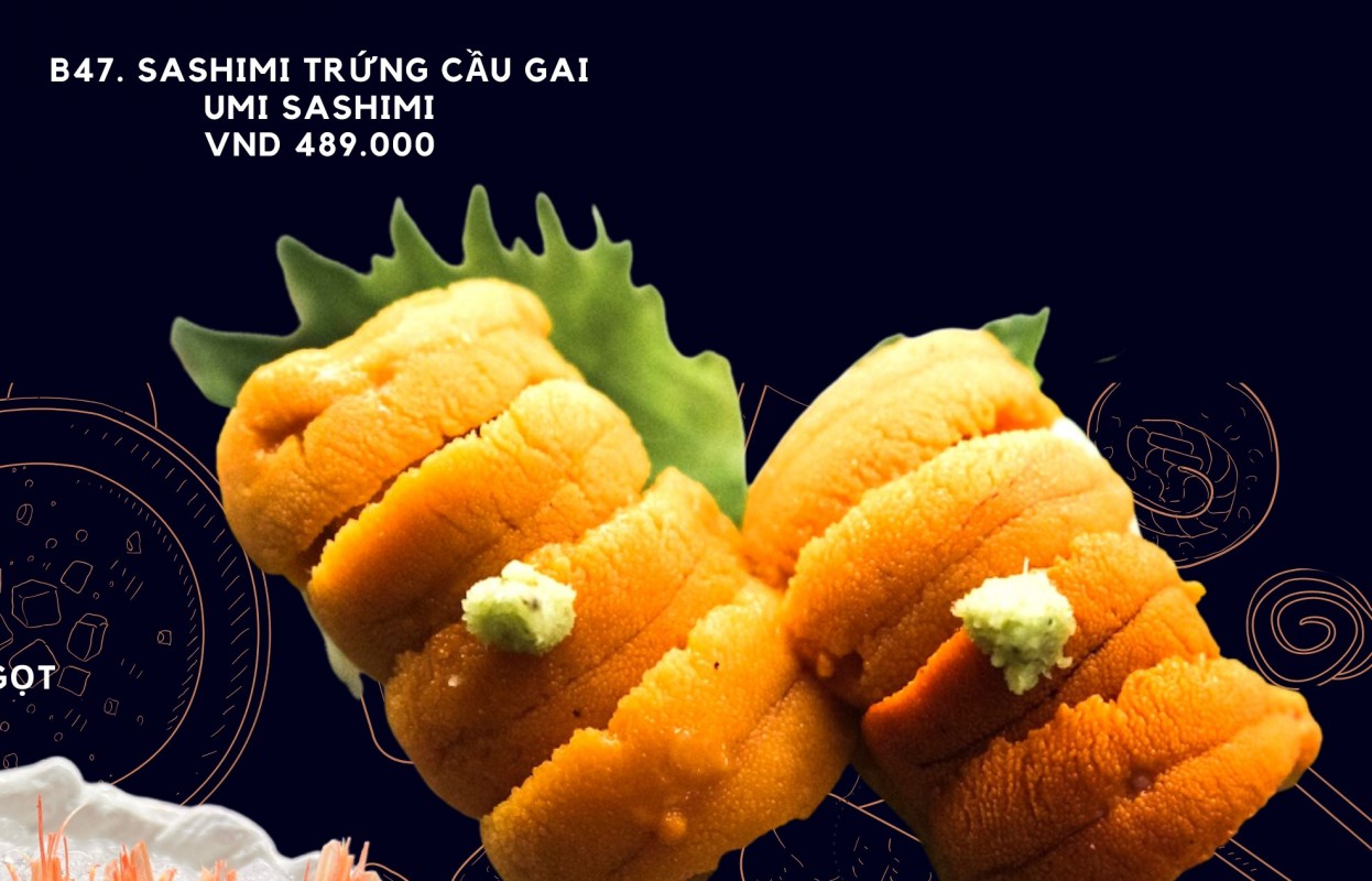 B47. Sashimi trứng cầu gai