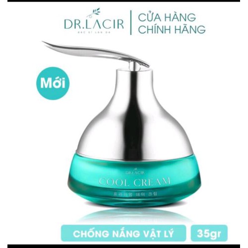 Kem chống nắng Dr. Lacir Cool Cream kiềm dầu dưỡng da khô da hỗn hợp dung tích 35gr